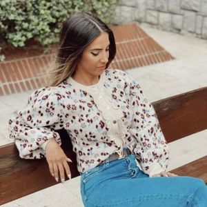 NWT Zara jacquard knit cardigan jacket